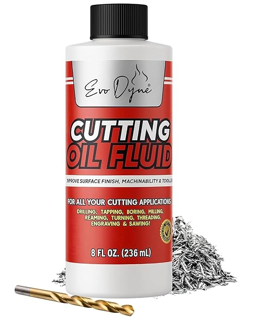 Cutting Oil, Cutting Fluid 8-OZ, Made in The USA | Cutting Oil for Drilling, Tapping, Milling | Professional Grade Fluid - Safe on Metal & Glass by Evo Dyne