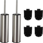 Toilet Brush and Holder,Stainless Steel Toilet Brushes for Bathroom with Holder 2pack Brushed Nickel