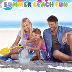 Long Beach Shovel Sand Spades Wood Handle, Sturdy Scoop Sandbox Toys for Kids Adults, Garden Backyard Planting Tools Kit for Digging, ABS Plastic Spade Beach Essential - Yellow Purple