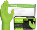 GLOVEWORKS HD Green Gloves, 8 Mil Nitrile Disposable Heavy Duty Raised Diamond Grip Mechanic Glove, Bulk Purchasing Options