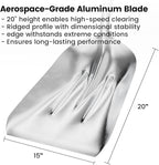 Aluminum Shovel with D-Handle - Stable While Light Weight (2.5 lbs) 20" Blade - Reinforced Edge Ergonomic Design Folding with Threaded Connection