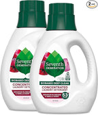 Seventh Generation Concentrated Laundry Detergent, Geranium Blossom & Vanilla, 40 oz, Pack of 2 (106 Loads), 40 Fl Oz (Pack of 2)