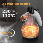 Steam Cleaner, Handheld Steam Cleaner for Home, 16-Piece Steam Cleaner Kit with Automatic Steam Switch, Steamer for Kitchen, Bathroom, Car, Living Room and Multi-Surface Deep Cleaning (White)