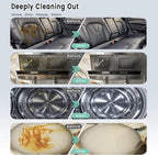 2500W Handheld Steam Cleaner,Portable Car Steamer For Auto Detailing,High-Temperature and Pressure Steam Cleaner For Home, Steam Cleaning Machine for Furniture,Kitchen,Grout,Floor,Tile (6-White)