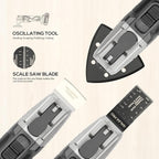 GALAX PRO Power Oscillating Tool, Cordless Oscillating Multi Tool 20V Lithium Ion with 2.0Ah Battery and Charger, 3pcs Blade and 10pcs Sanding Papers for Sanding, Grinding