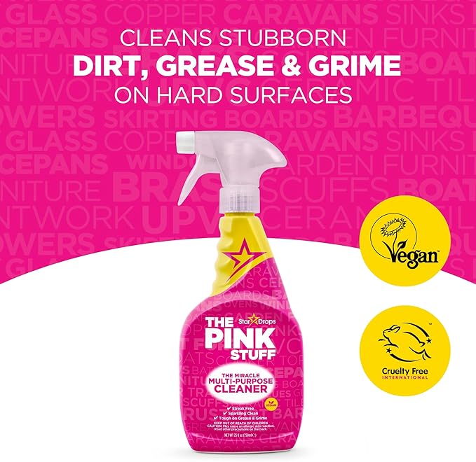 Stardrops - The Pink Stuff - The Miracle Cleaning Paste, Multi-Purpose Spray, And Bathroom Foam 3-Pack Bundle