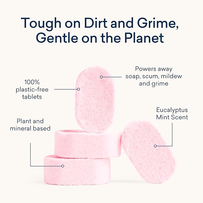 BLUELAND Bathroom Cleaner, 10-Pack Refill, Eucalyptus Mint Scent, Eco-Friendly Cleaning Supplies, 10x 24 Fl oz