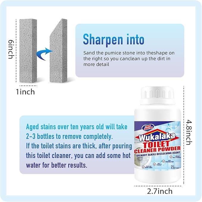 Pumice Stone for Toilet Cleaning Bowl Stick, Pumice Stone for Cleaning Hard Water Ring Remover for Household Clean Toilets, Bathroom, Kitchen Sink, Grill 2+2pcs