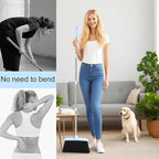 Broom and Dustpan Set House Brooms for Sweeping Indoor Collapsible Broom and Dust Pan Combo for Home Office Kitchen Lobby Floor Pet Hair (Small-Blue)