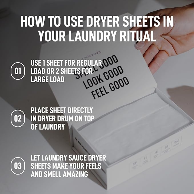 Laundry Sauce - Laundry Dryer Sheets (Siberian Pine), Luxury Fragrance, Contains Essential Oils, Softens Fabric, Removes Static Cling, Eco-Friendly Packaging, Travel Friendly, 69 Count