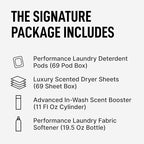 Laundry Sauce - Signature Bundle French Saffron, Scented Laundry Detergent Pods & Scent Booster, Fabric Softener, Dryer Sheets, Fabric Protection, Essential Oils, Long Lasting Luxury Fragrance