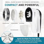 Power Corded Electric Fabric Shaver, No Battery, Pilling & Fuzz Remover for Clothes, Furniture, Couch, Sweaters - 6 Leaf Blades - Portable Defuzzer, Depiller with Stainless-Steel Blades