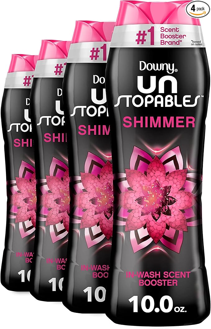 Downy Unstopables Laundry Scent Booster Beads for Washer, Shimmer, 10 oz, 4 Count