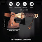 Viking Axe Ashwood Handle Handmade Carbon Steel Blade, Outdoor Camping Hunting, Norse Hatchets Axes, with Leather Wrapped Handle & Leather Sheath Wood Splitting Axes