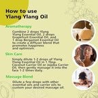 Ylang Ylang Essential Oil - Pure Organic Essential Oil for Skin & Hair Care, Massage, Diffuser, Spray, DIY Candles & Soap - 10mL