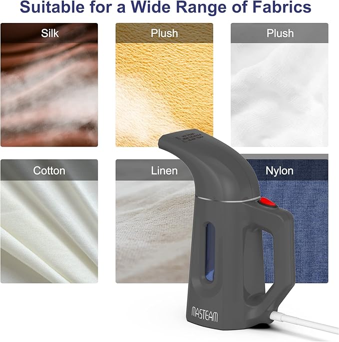 Steamer for Clothes Wrinkle Removes, Portable Handheld Garment Steamer, Clothes Hat Steamer for Home and Travel with Automatic Shut-Off Safety Protection,180ML,800W (Dark Grey)