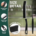 Crevice Cleaning Brush Set – 6Pcs Hard Bristle Cleaning Tools for Grout, Tile Floors, Gaps & Narrow Spaces – Small Grout Scrub Brush for Cleaning Bathroom, Shower, Window Tracks, Kitchen