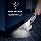 DRECELL Handheld Vacuum Cleaner, Car Vacuum with Brushless Motor & 14000Pa Powerful Suction,1.2Lbs Lightweight, LED Light, Slim Mini Vacuum Cleaner for Car Home Office Pet Hair