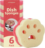 6pcs Scrub Sponges, Dual-Sided Temperature-Controlled Dish Sponges, Scratch-Free, Easy to Clean, Kitchen Cleaning Sponges for Tough Stains, Delicate Surfaces, Glassware, Cookware, Appliances