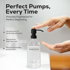 Clear Glass Hand and Dish Soap Dispenser Set by Brighter Barns - Kitchen Soap Dispenser Set & Pump - Glass Bottles for Kitchen Sink - Neutral Home Decor, Modern Farmhouse Bathroom Accessories (Clear)