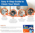 Washing Machine Cleaner tablets, 30 Count - 15 Month Supply, Deep Cleaning Deodorizer for HE Front & Top Loader Laundry Washer, Cleans Inside Drum Pump Valve Hoses, Septic Safe, Lemon Secent