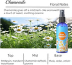 Natural Bedroom Linen Spray Scented Room Mist with Plant Extracts Long Lasting Freshness for Sheets, Pillows & Curtains –Ebony Agarwood + Misty Forest + Chamomile + Romantic Rose 4oz（4 Bottle）