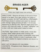 Generic Brass Ager Liquid 32oz. Tarnish Solid Brass with Antique Patina Oxidizer Vintage Finish DIY