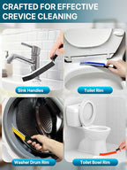 6 Pcs Crevice Cleaning Brush Set, Household Hard Bristle Crevice Cleaning Brush, Crevice Cleaning Tool for Sink,Faucets，Grout,Bathroom,Corner, Baseboard,Gas Stove and Tiles KOSPRIE