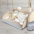 Household Broom Set - Long Handle Broom & Dustpan for Indoor/Outdoor Use, Quick Sweeping for Kitchen, Room, Lobby