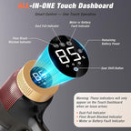 Cordless Vacuum Cleaner, 580W 48KPA 70 Mins Vacuum Cleaners for Home, Self-Standing Stick Vacuum with Wall Mount Charge, Touch Screen, Ultra High-Power Brush for Pet Hair/Plush Carpet/All Floor