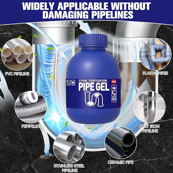 Pipe Bobo Drain Cleaner for Kitchen Sink, Powerful Unclogging, Professional-Grade Drain Opener, Unclog drains, clog remover, Shower, Tub, for All Pipe Materials