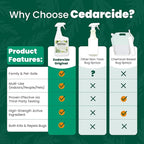 Cedarcide Original Bug Spray | Repel & Kill Fleas, Ticks, Mosquitoes, Mites, Ants & Chiggers | for use on People, Pets & Home | Natural Cedar Oil | Eco-Friendly | 4 Oz