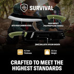 Condor Tool & Knife Bushcraft Parang Machete Knife - Heavy Duty Machete with Sheath - 1075 High Carbon Steel - High Impact Polypropylene Handle - Ballistic Nylon Sheath - 13in Blade - 22.9oz
