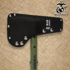 USMC Tactical Tomahawk | 2Cr13 Stainless Steel Head | 3 7/8" Blade and Curved Spike | Fiberglass and Nylon Reinforced Handle | Cord Handle Wrappings | Custom Blade Sheath | 15 1/2" Overall Length