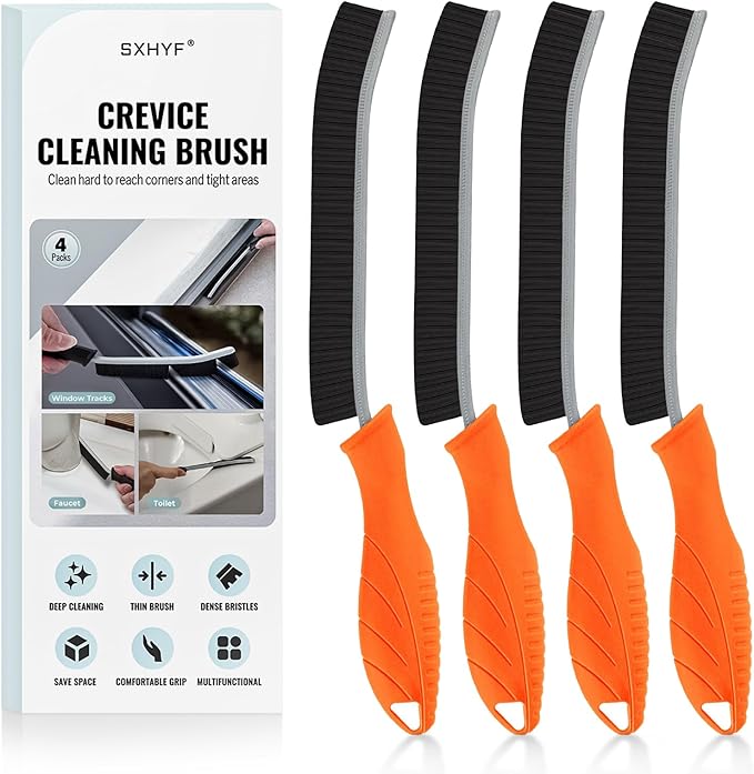 SXhyf Crevice Cleaning Brush - Grout Scrub Brush, House Cleaning Supplies, Gap Cleaning Tools, Home Essentials, Gifts for Women Men, Hard Bristle Crevice Cleaner Brush for Household Use, Bathroom