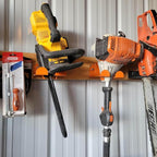 Upgraded Trimmer Rack Wall Mount - 8" Heavy Duty Weed Eater Hanger for Garage Wall Bracket, Garden Power Tool Holder Organizer Hooks for Grass Trimmer, Hedge Trimmer, Leaf Blower and Chainsaw, 4 Pack