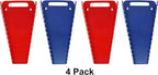 JSP Manufacturing 15-Tool Gripper Wrench Organizer Tray Kit - 2 Plastic Portable Gripper Tray Holders… (4 Piece Kit, Red & Blue)