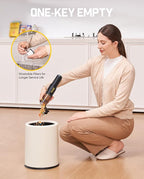 Fanttik Slim V10 Lite Cordless Handheld Vacuum, 0.98lb Lightweight with All-in-One Base Design, Smart LED Display, Portable Mini Vacuum Cleaner for Kitchen Table, Home, Car