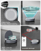Lefant M310 Ultra Robot Vacuum and Mop, 6000Pa Suction-Slim Robotic Cleaner with ToF LiDAR Navigation, Accurate Obstacle Avoidance, WiFi/App/Alexa Control, 170min Runtime, for Pet Hair and Home