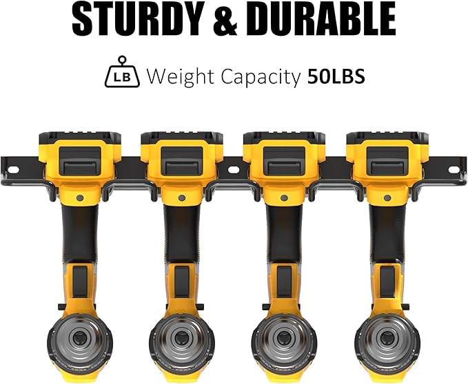 UNITEDPOWER Wall Mounted Power Tool Organizer Holder, Heavy Duty Utility Storage Rack for Battery Powered Hand Tools, Cordless Drill Rack, Workshop, Shed, Garage