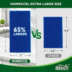 HOMEXCEL Extra Large Dish Sponge for Cleaning, Safe on Non-Stick Cookware, XL Non-Scratch Sponges Kitchen 6 Count, Dual Sided Scrub Sponges for Kitchen, Household, Bathroom and More