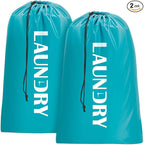Sylfairy Laundry bags, 2 Pack Travel Laundry Bag for Dirty Clothes with Drawstring, Heavy Duty Laundry Bag for Traveling Camping, Easy Fit a Laundry Hamper or Basket Travel Essentials
