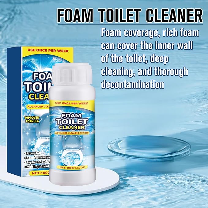 2PCS Foam Toilet Cleaner,New Powerful Toilet Bowl Cleaner,Advanced Bathroom Cleaner for Home,Powerful Instant Bowl Cleaners for Toilets Squatting Pans