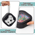 Kathfly 4 Pcs Assorted Colors Hair Tie Organizer Portable Hair Accessory Storage Containers Stackable Tie Bobby Pin Holder Home Cotton Swab Dispenser Accessories Jewelry Organizer Box