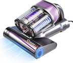 SakerPlus Powerful Bed Vacuum Cleaner,16KPa Mattress Vacuum with 36,000 Pulses/Min Beating & 140°F Warm Air, 3-Cup Cyclone System, Smart Display, Handheld Vacuum for Bed Sofa Couch Pet Hair
