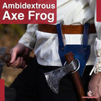 Armory Replicas - Ring Leather Universal O-Ring Medieval Style Axe Holder Belt Frog - Hand Crafted Genuine Leather Costume Weapon Holster Holder