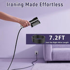 Travel Steamer for Clothes, Dual Voltage 1200W Handheld Steamer & Iron 2 in 1, Portable Mini Hand Held, Travel Size Garment Steamer&Iron Perfect for Global ＆ Europe Travel, 7.2FT Power Cord 100V-240V