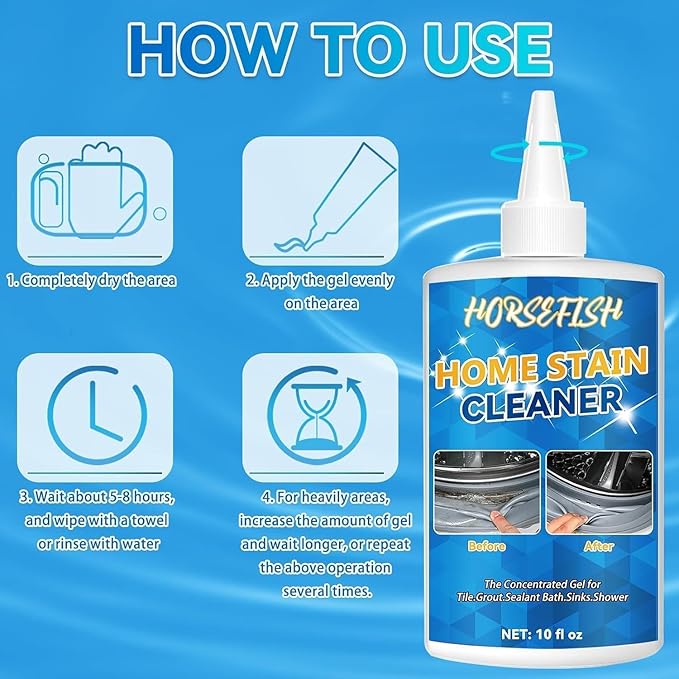 Washing Machine Cleaner, 10 Fl Oz Household Home Remover Gel for Washing Machine, Refrigerator Strips, Cleaner For Tiles Grout Sealant Bathroom Cleaning Home Kitchen Sinks Cleaning Grout Cleaner