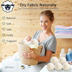 12 Pack Wool Dryer Balls XL Reusable Laundry Balls for Dryer Natural Fabric Softener Ball with 1 Storage Bags Reduce Wrinkles and Decrease Drying Time