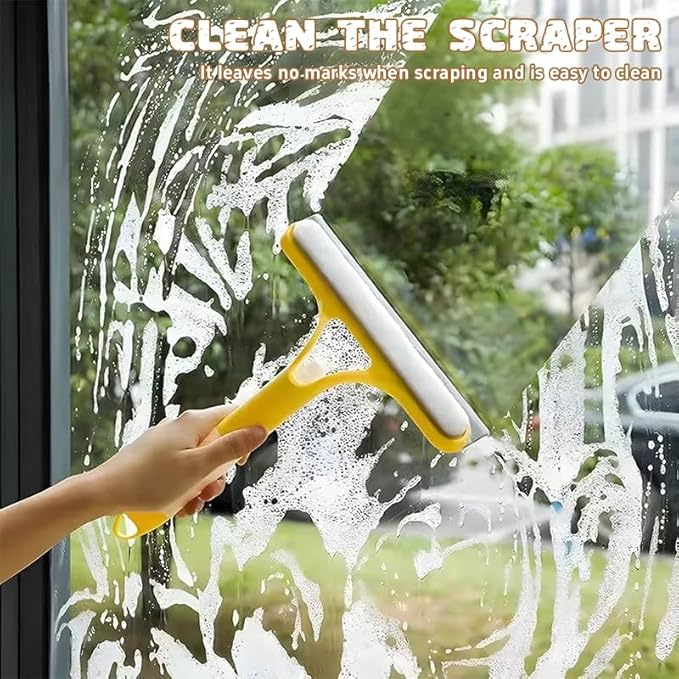 3 in 1 Spray Squeegee, 3 in 1 Window Cleaning Scraper, Window Squeegee with Sprayer for Home, Car, Tiles & Glass (Blue)